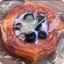 Squishy Food Stress Toy – Blueberry Danish Pastry, Fidget Squeeze Toy, 190 g