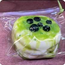Squishy Food Stress Toy – Matcha Blueberry Cream Cake, Fidget Squeeze Toy, 280 g