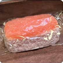 Squishy Food Stress Toy – Salmon Rice Block, Fidget Squeeze Toy, 175 g